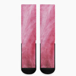 Pink Cotton Candy Print Crew Socks