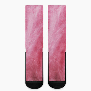 Pink Cotton Candy Print Crew Socks