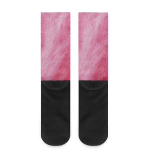 Pink Cotton Candy Print Crew Socks