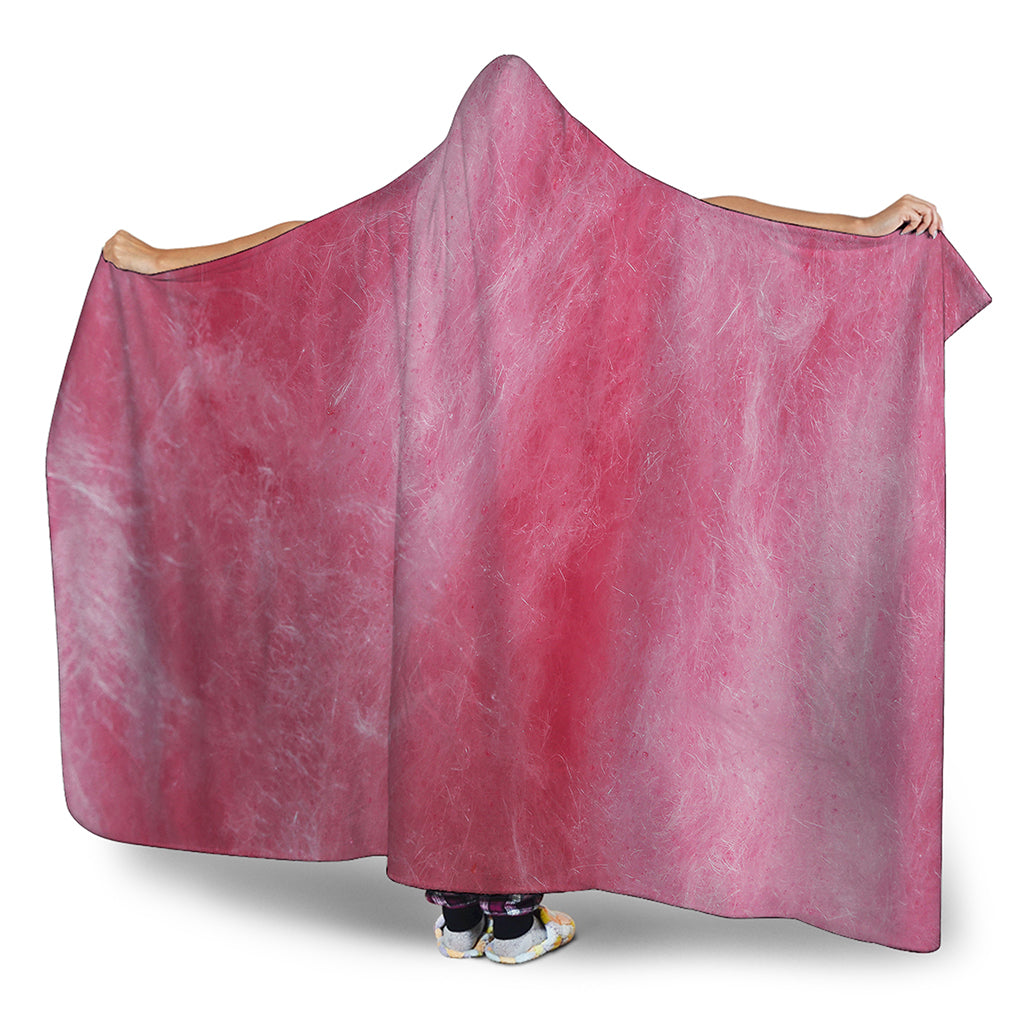 Pink Cotton Candy Print Hooded Blanket