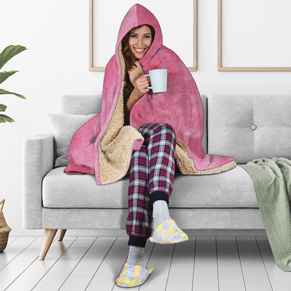 Pink Cotton Candy Print Hooded Blanket