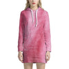 Pink Cotton Candy Print Hoodie Dress