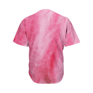 Pink Cotton Candy Print Men's Baseball Jersey