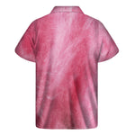 Pink Cotton Candy Print Men's Short Sleeve Shirt