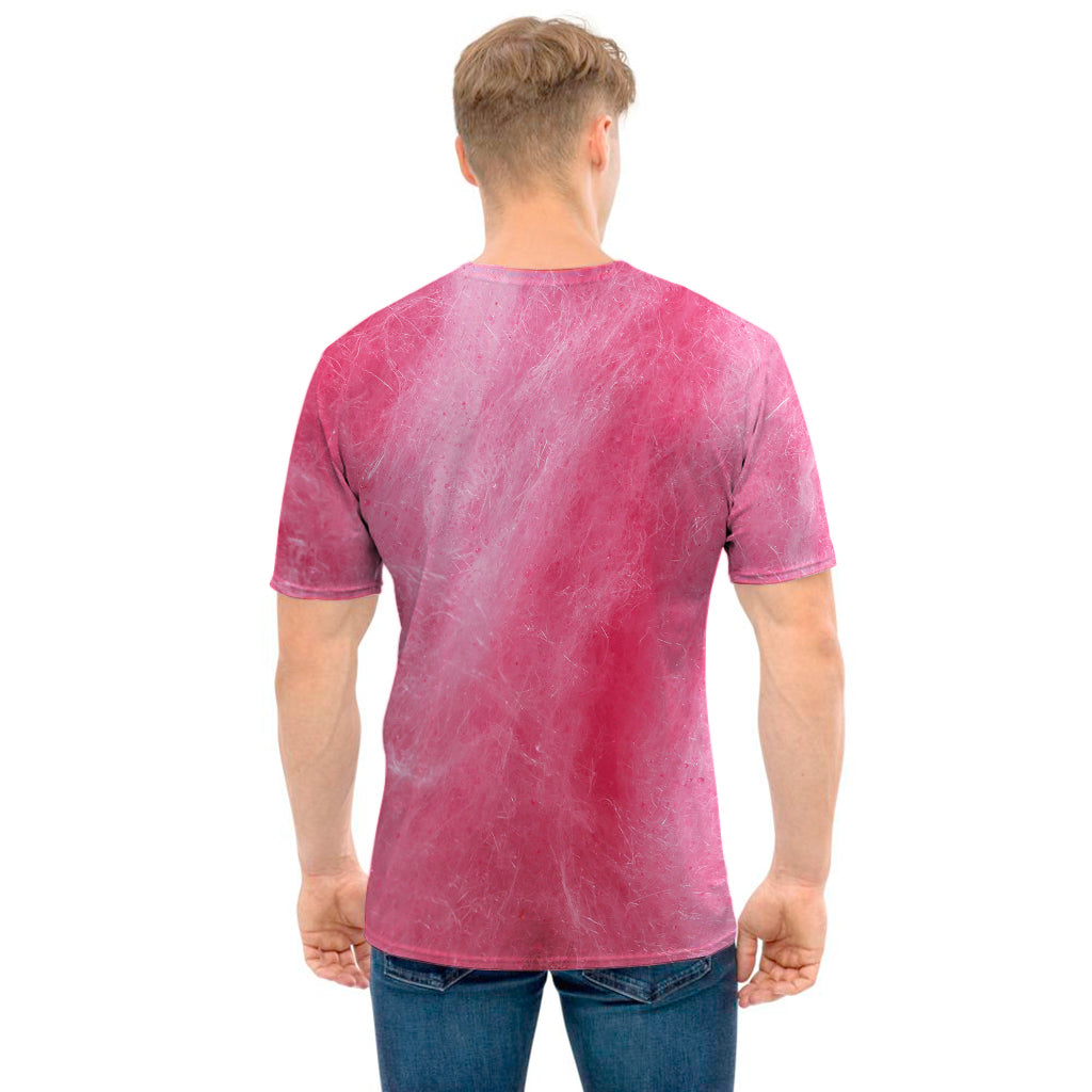 Pink Cotton Candy Print Men's T-Shirt