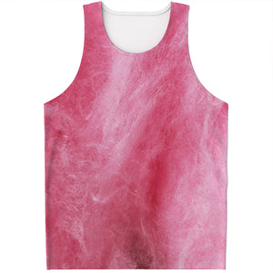 Pink Cotton Candy Print Men's Tank Top