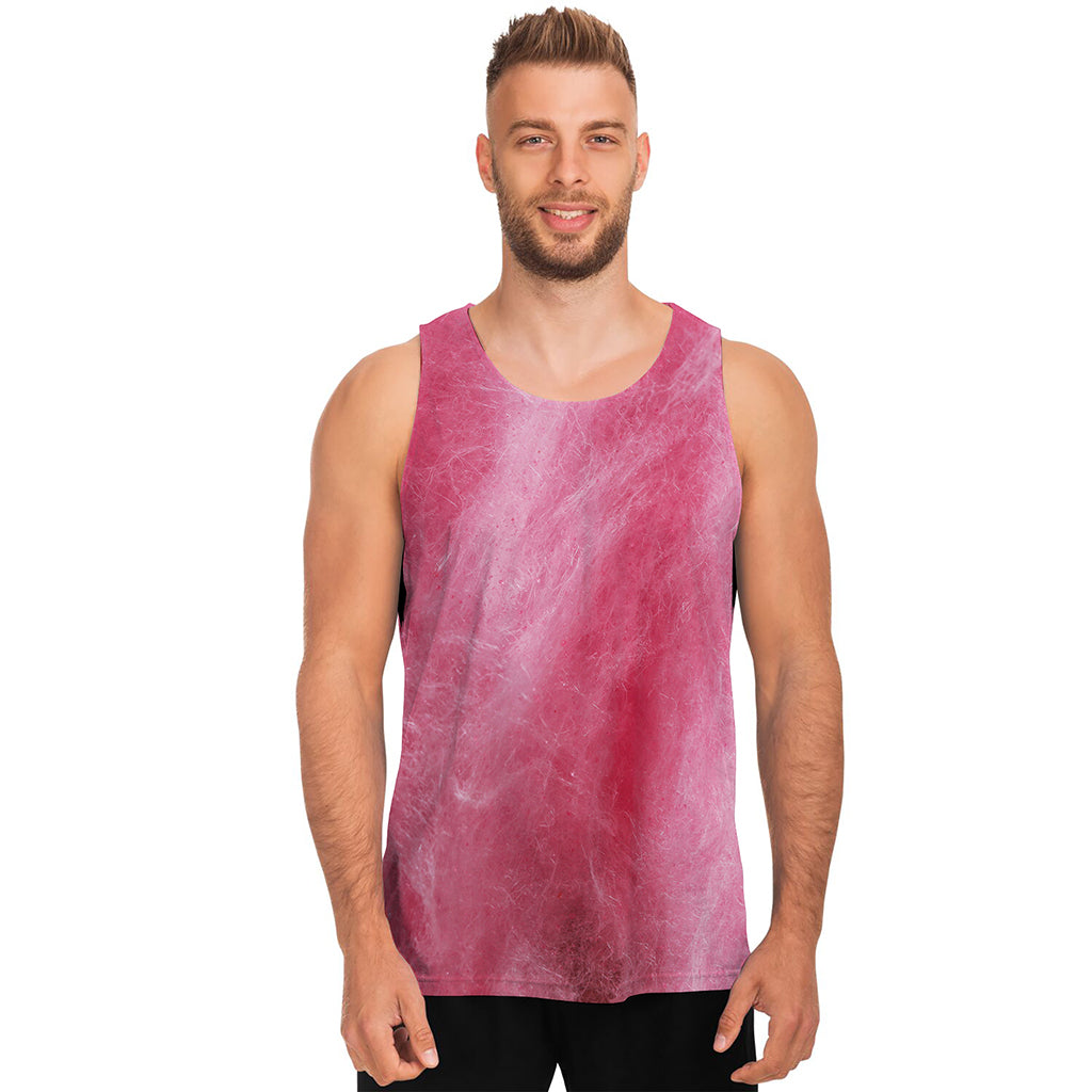 Pink Cotton Candy Print Men's Tank Top