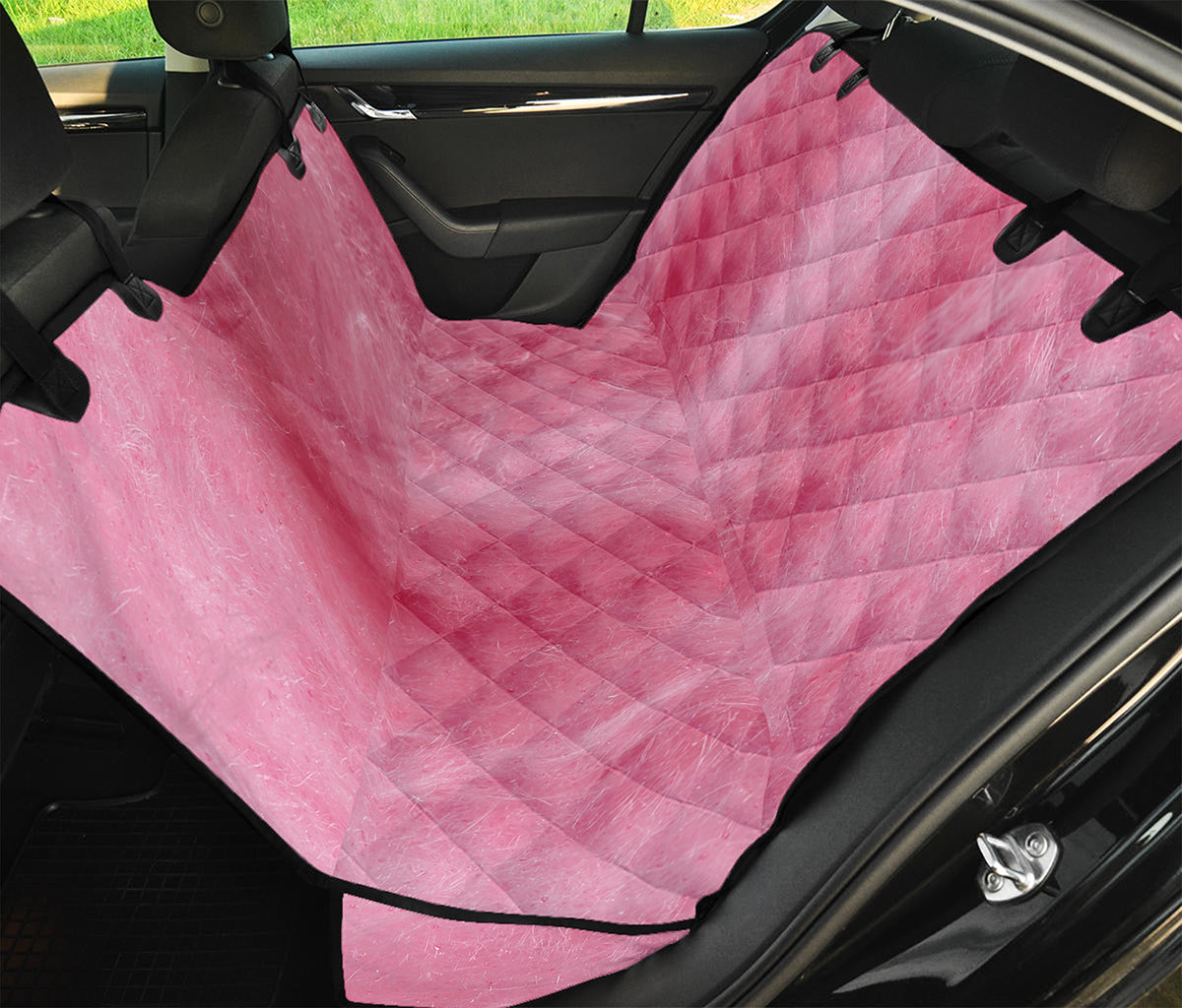 Pink Cotton Candy Print Pet Car Back Seat Cover