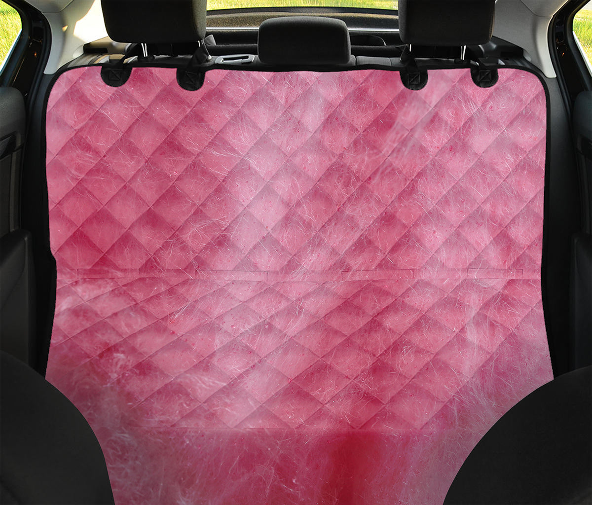 Pink Cotton Candy Print Pet Car Back Seat Cover