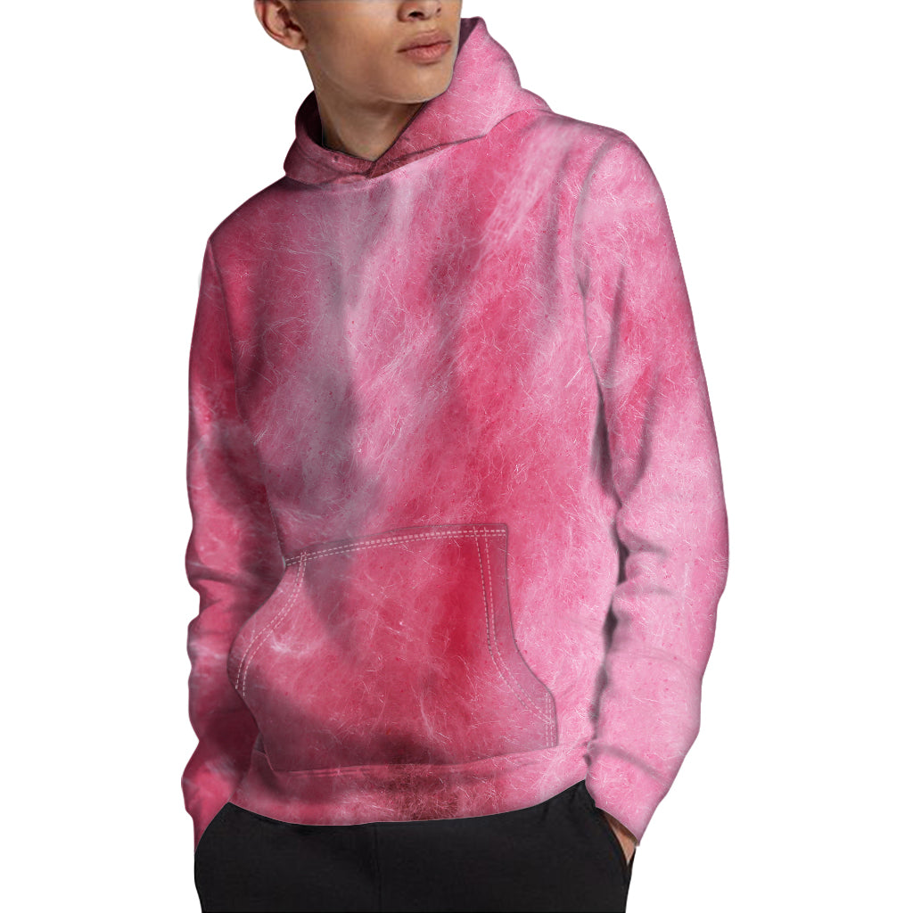 Pink Cotton Candy Print Pullover Hoodie