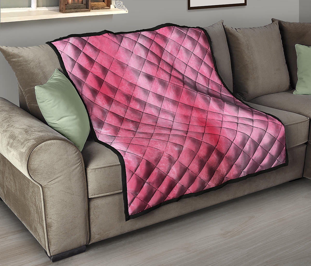 Pink Cotton Candy Print Quilt