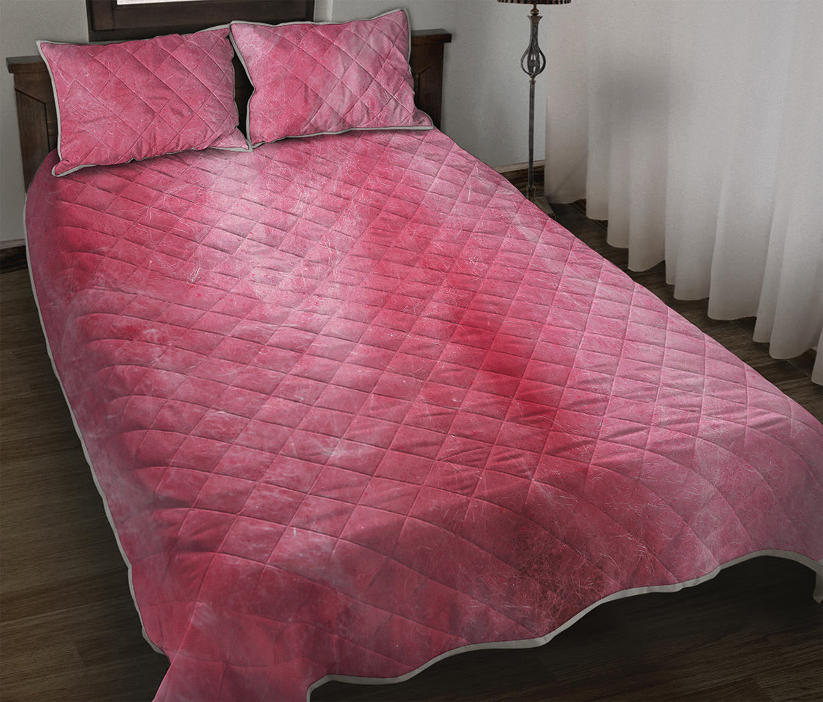 Pink Cotton Candy Print Quilt Bed Set