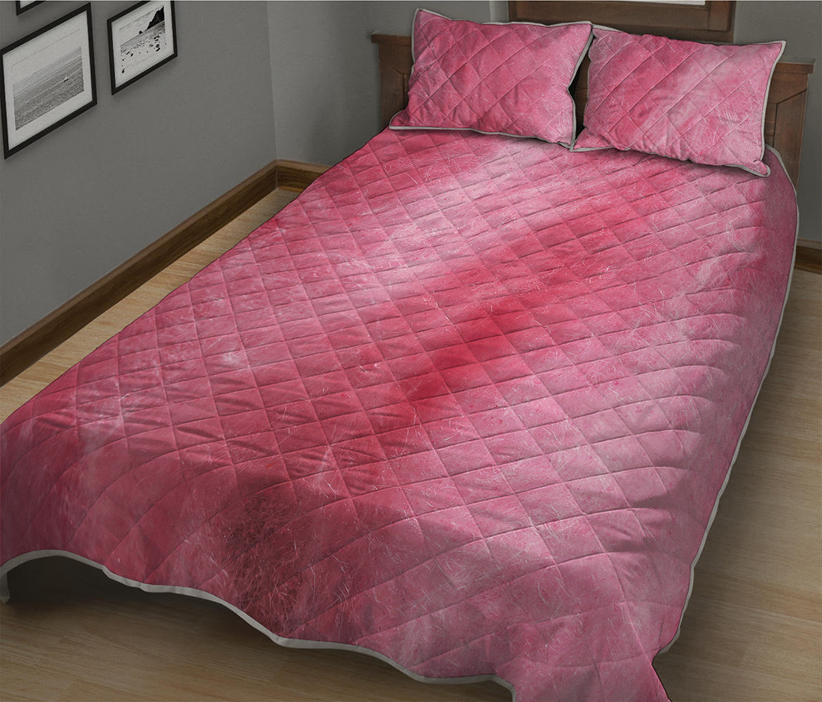 Pink Cotton Candy Print Quilt Bed Set