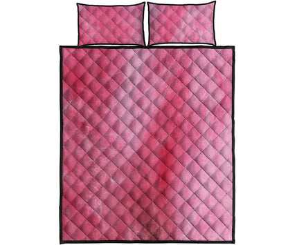 Pink Cotton Candy Print Quilt Bed Set