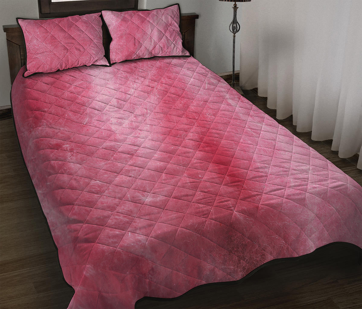 Pink Cotton Candy Print Quilt Bed Set