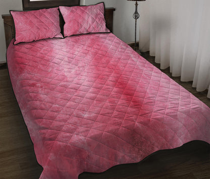 Pink Cotton Candy Print Quilt Bed Set