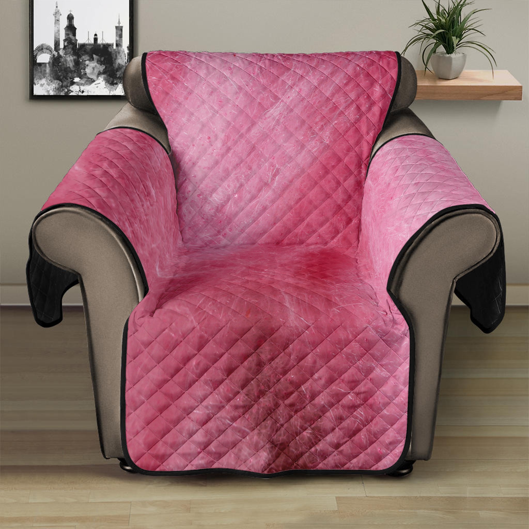 Pink Cotton Candy Print Recliner Protector