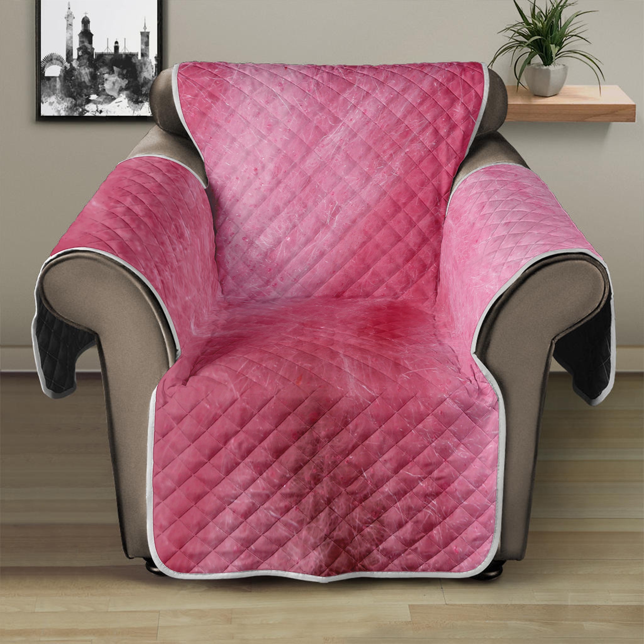 Pink Cotton Candy Print Recliner Protector