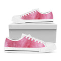 Pink Cotton Candy Print White Low Top Sneakers