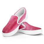 Pink Cotton Candy Print White Slip On Shoes