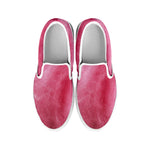 Pink Cotton Candy Print White Slip On Shoes