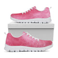 Pink Cotton Candy Print White Running Shoes