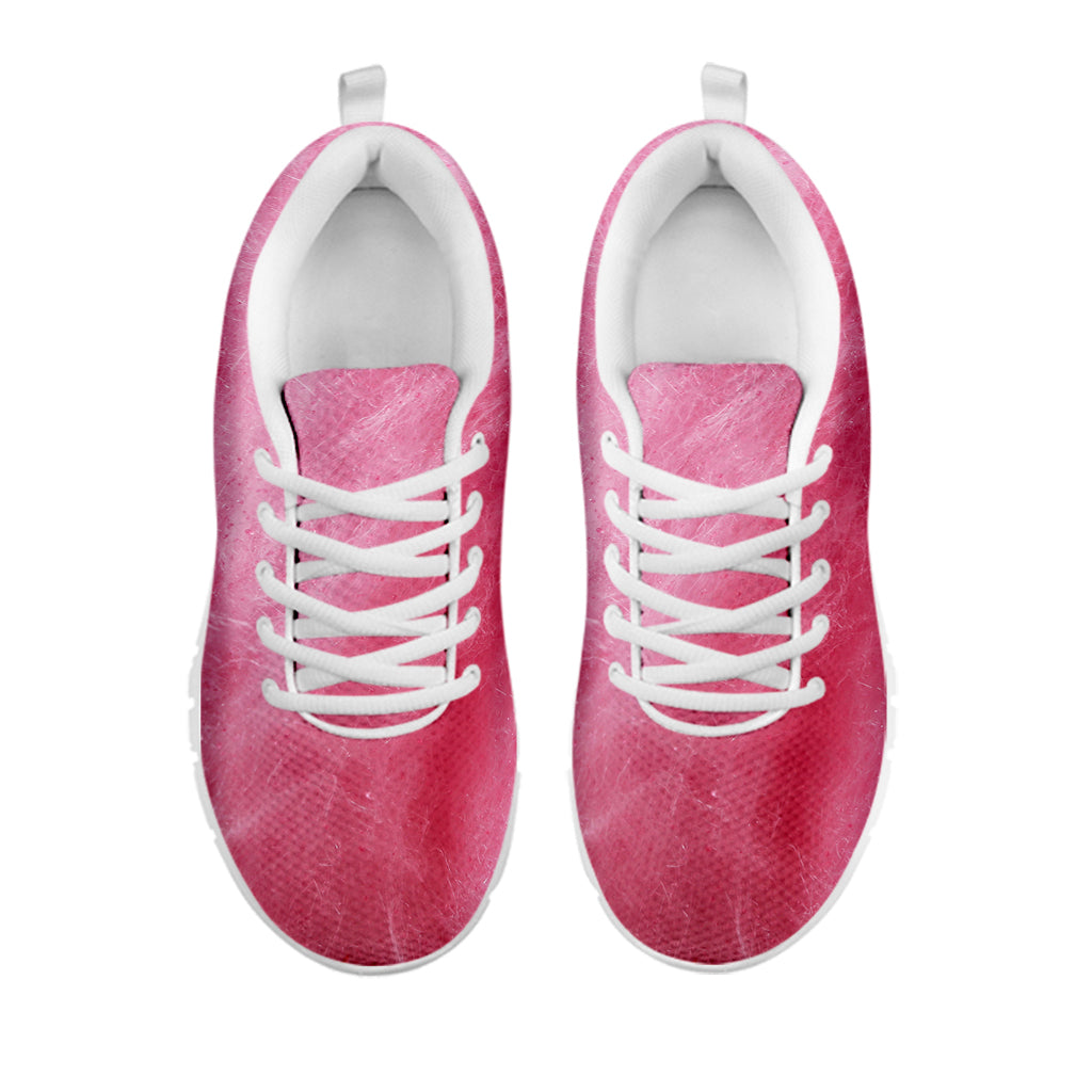 Pink Cotton Candy Print White Sneakers