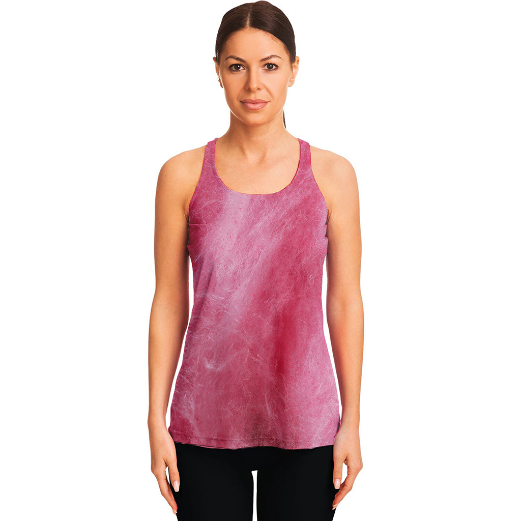 Pink Cotton Candy Print Women's Racerback Tank Top
