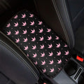 Pink Crown Pattern Print Car Center Console Cover