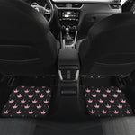 Pink Crown Pattern Print Front and Back Car Floor Mats