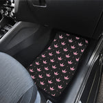 Pink Crown Pattern Print Front and Back Car Floor Mats