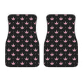 Pink Crown Pattern Print Front Car Floor Mats