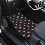 Pink Crown Pattern Print Front Car Floor Mats