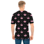 Pink Crown Pattern Print Men's T-Shirt