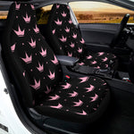 Pink Crown Pattern Print Universal Fit Car Seat Covers