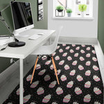 Pink Cupcake Pattern Print Area Rug