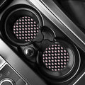 Pink Cupcake Pattern Print Car Coasters