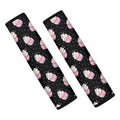 Pink Cupcake Pattern Print Car Seat Belt Covers