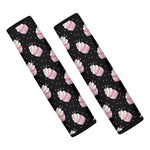 Pink Cupcake Pattern Print Car Seat Belt Covers