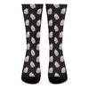 Pink Cupcake Pattern Print Crew Socks