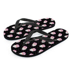 Pink Cupcake Pattern Print Flip Flops