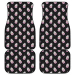 Pink Cupcake Pattern Print Front and Back Car Floor Mats