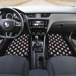 Pink Cupcake Pattern Print Front and Back Car Floor Mats