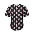 Pink Cupcake Pattern Print Men's Baseball Jersey