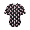 Pink Cupcake Pattern Print Men's Baseball Jersey