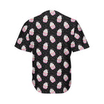 Pink Cupcake Pattern Print Men's Baseball Jersey