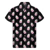 Pink Cupcake Pattern Print Men's Short Sleeve Shirt
