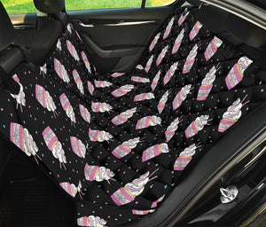 Pink Cupcake Pattern Print Pet Car Back Seat Cover