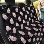 Pink Cupcake Pattern Print Pet Car Back Seat Cover