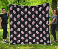 Pink Cupcake Pattern Print Quilt